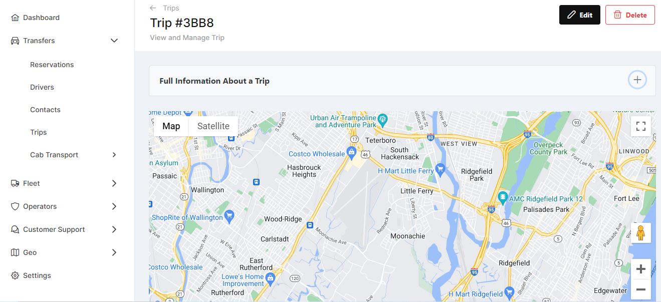 screenshot of AllRide Apps